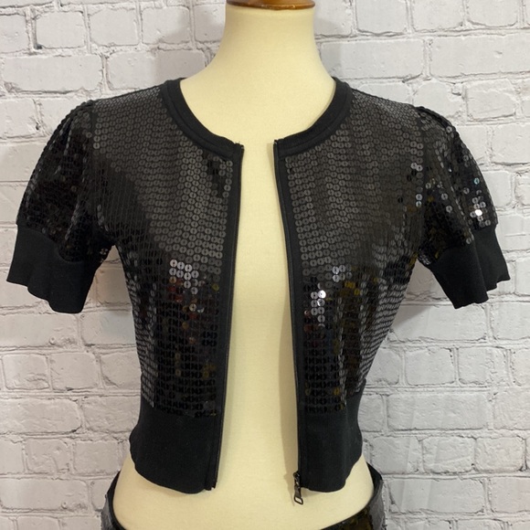 Express Sequin Croppped Jacket and Shorts Set - Picture 10 of 14